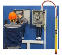 Gancio di salvataggio di sicurezza per elettricisti/vigili del fuoco con isolamento, portatile, gancio di salvataggio isolato ad alta tensione per pali, apertura da 18", resiste a 35 kV (130-400 cm)