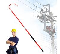 Gancio di Salvataggio Isolato ad Alta Tensione, Rod del Bagnino Isolato, Strumento di Sicurezza Portatile, for Il Salvataggio di Emergenza e la Manutenzione di Linee(Red,2m/6.6ft)