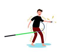 Gancio di salvataggio multicolore ad alta tensione isolato per uso commerciale, asta di sicurezza elettrica e salvavita, asta di trazione non conduttiva, strumento di sicurezza e difesa per cure di
