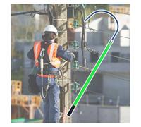 Gancio di Salvataggio per la Sicurezza elettrica con Asta Lunga, Attrezzatura di Salvataggio di Emergenza in Fibra di Vetro isolata ad Alta Tensione, Strumento Anti-Scossa elettric