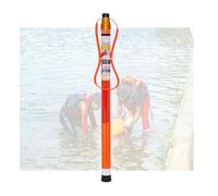 Gancio di salvataggio per vittime di annegamento, palo di salvataggio regolabile per insegnamento in piscina con luminoso e riflettente per nuotatori che annegano (giallo, L-4,5 m) (1,2-5,5 m)