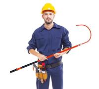 Gancio di soccorso isolato Pali Di Soccorso Isolanti Per La Sicurezza Degli Elettricisti, Con Gancio Per Il Corpo, Asta Isolante Elettrica Anti-scossa Elettrica(Red,1m/3.3ft)