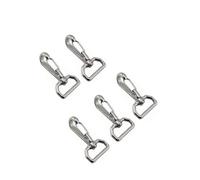 Gancio di sollevamento in acciaio Ganci Di Sollevamento Moschettone Girevole In Acciaio Inossidabile 304 65mm Argento Confezione Da 5(5pcs 65.0mm)