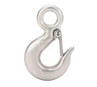 Gancio di sollevamento NDNCZDHC 110 mm di lunghezza, gancio sollevamento per impieghi gravosi con occhiello ad anello in acciaio inossidabile S304 con portata 1T