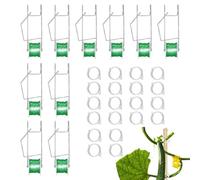 Gancio di Supporto del - Ganci di Vite Pesanti Impostati con Clip E Corde | Ganci per Piante Facili da Usare per Pomodori, Supporto A Fiori E Verdure, Guida alle Colture per Arrampicata,