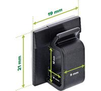 Gancio di supporto per cablaggio InLine 59971F autoadesivo nylon nero