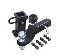 Gancio di traino, 2 pollice Towbar Tongue Ball Mount con palla di traino e attacco Ricevitore for pin Bolt su camion rimorchio parti auto camper accessori roulotte(Set With 2 Inch Ball)