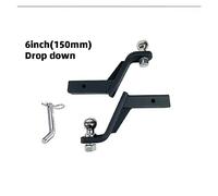 Gancio di Traino, 6inch Drop Towbar Tow Bar Ball Mount Tongue Hitch Trailer Car RV Boat Parts Accessories(With 2inch ball)