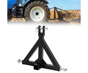 Gancio di traino a 3 punti, attacco del timone del trattore con ricevitore da 2", adattatore del gancio di traino con 3 perni di accoppiamento per trattori piccoli, attacco a tre punti, rimorchio