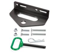 Gancio di traino a rotazione zero con perno di traino, 6 mm di spessore, in acciaio resistente, universale, kit di traino per tosaerba con perno, versatile slot per catena robusto gancio incluso