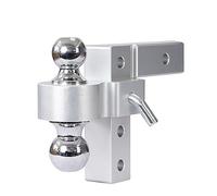 Gancio di Traino, Alluminio 4 Livelli Regolabile 6 "rimorchio Sollevamento Caduta Con Gancio Di Traino Doppio Montaggio A Sfera 2 Pollici Parti Ricevitore Standard