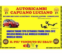 Gancio di traino estraibile per Fiat Panda II 4x4,Cross 169 03-12 + kit 7-poli