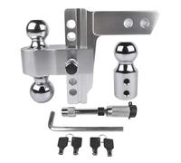 Gancio di traino, Gancio di traino regolabile for ricevitore da 2", gancio di traino in alluminio for impieghi gravosi con abbassamento/sollevamento da 6", 12500 libbre per il traino di camper