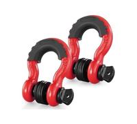 Gancio di traino, Grillo ad anello a D da 3/4" con resistenza alla rottura di 62832 libbre, grillo ad arco con isolatore e rondelle.