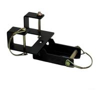 Gancio di traino per bidoni della spazzatura in acciaio al carbonio resistente con perno rimovibile, attacco rapido per bidoni con ruote, attacco per trattore da prato, nero