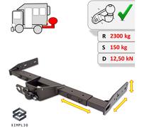 Gancio di traino per camper per Ford Transit Challenger Genesis 2000-2014