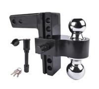 Gancio Di Traino Regolabile Nero AP03 Adatto For Ricevitori Da 2", In Alluminio Con Abbassamento/sollevamento 6" - 12.500 Libbre For Camion Pesanti,Prestazioni Affidabili
