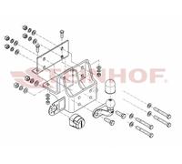 Gancio di traino rigido per Toyota Hilux VII Pick Up 2005-2010 + kit 13 poli