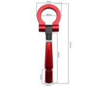 Gancio di Traino Rosso Universale con Testa Snodata in Alluminio - Simoni Racing