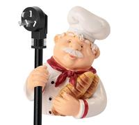 Gancio di uscita di potenza, supporto per spina adesiva - Ganci da parete adesivi supporti per cavi Clip per cavo,Decorazione chef della parete della cucina del fumetto