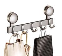 Gancio doccia con - da appendere alla parete del bagno dietro la porta, robusto gancio per asciugamani con ventose sottovuoto | Gancio per accessori da bagno, accappatoio e asciugamani per