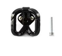 Gancio doppio for borsa da casco in lega di alluminio for moto compatibile con accessori for ciclomotori, scooter elettrici e bici da cross(Black)