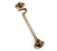 Gancio e chiavistello a occhiello, 10 pezzi, in bronzo antico, gancio per capannone, cancello, porta, silenzioso, per finestra, porta, fermo a occhiello (7,5 cm)