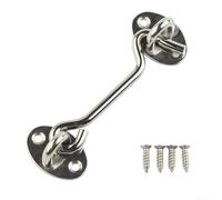 Gancio e occhiello in acciaio inox per fissare saldamente porte e cancelli in posizione aperta (10,2 cm)
