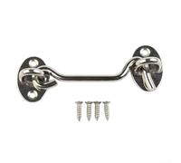 Gancio e occhiello in acciaio inox per tenere la porta in posizione aperta su edifici agricoli, officine e strutture di stoccaggio all'aperto (25,4 cm)