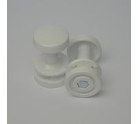 Gancio extra per radiatore scaldasalviette, gancio per accappatoio, coppia, a piolo, cromato/bianco/nero, bianco