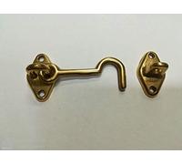 Gancio fermapersiane mm 60 in ottone lucido