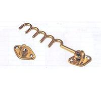 Gancio fermapersiane regolabile mm 60-140 in ottone lucido