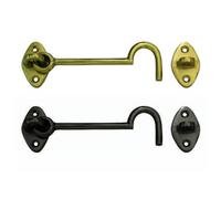 Gancio Fermapersiane Snodato Con Incontro - mm.140 in ottone lucido - 5 pz