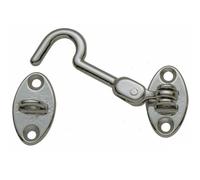 Gancio fermaporta doppio snodo in ottone cromato