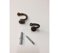 Gancio Fermatenda in Ottone per Tende da Interno - Disponibile 43 mm e 50 mm | Made in Italy - Colore: Bronzo, MM: 50