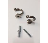Gancio Fermatenda in Ottone per Tende da Interno - Disponibile 43 mm e 50 mm | Made in Italy - Colore: Nikel satinato, MM: 43