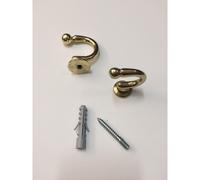 Gancio Fermatenda in Ottone per Tende da Interno - Disponibile 43 mm e 50 mm | Made in Italy - Colore: Oro, MM: 50