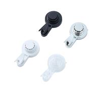 Gancio for abiti senza traccia, senza perforazione, lavabile e riutilizzabile, potente ventosa sottovuoto portante for cucina, bagno e L(Silver)