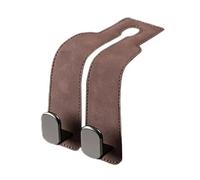 Gancio for auto 2 in 1 for ganci posteriori for poggiatesta, clip universale for doppio supporto, accessori interni for riporre oggetti(Brown,2pcs)