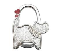 Gancio for borsa portatile a forma di gatto in lega, pieghevole, con bordo da tavolo, for appendere borse, organizer for donna, decorazione for la casa per borse in scrivania, ristorante(Color 4)