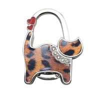 Gancio for borsa portatile a forma di gatto in lega, pieghevole, con bordo da tavolo, for appendere borse, organizer for donna, decorazione for la casa per borse in scrivania, ristorante(Color 2)