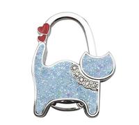 Gancio for borsa portatile a forma di gatto in lega, pieghevole, con bordo da tavolo, for appendere borse, organizer for donna, decorazione for la casa per borse in scrivania, ristorante(Color 5)