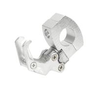 Gancio for casco da motocicletta, borsa portaoggetti for telaio di bicicletta, clip in alluminio, portapacchi, clip for manubrio da moto, 22 mm(Argent)