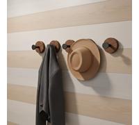 Gancio for ghirlande for porta d'ingresso, gancio a ventosa resistente for parete del bagno, design in legno di pesco riutilizzabile, perfetto for asciugamani, accappatoi(10pcs)