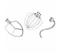 Gancio For Impastare In Acciaio Inossidabile Da 3 Pezzi, Frusta A 6 Fili E Frusta Piatta Di Ricambio, Compatible With KitchenAid, Miscelatori Con Sollevamento Della Ciotola 5-6QT
