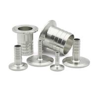 Gancio for tubo flessibile OD8 10 12-51mm Adattatore giunto Tre clip SS304 Raccordo for tubo in acciaio inossidabile Collare OD50.5 64mm(8mm x Ferrule 34)