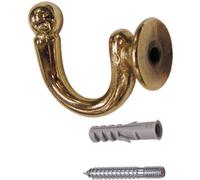 Gancio Ganci per Embrasse in Ottone Cromato misura 33 mm Maurer bl. 2Pz