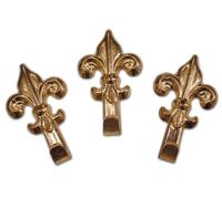 Gancio Ganci per Quadri mod. Giglio tipo Grande 28x48 mm colore Bronzo bl. 5Pz