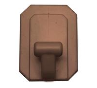 GANCIO GIGANTE PLASTICA ADESIVO MARRONE 50 PZ