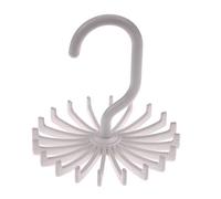 Gancio girevole per cravatte, sciarpe, organizer riutilizzabile, in plastica, adatto per cravatte e sciarpe, colore: bianco